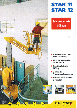 Vertikalna podizna platforma s jednim jarbolom Haulotte Star 12