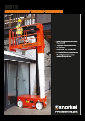 Vertikalna podizna platforma s jednim jarbolom Snorkel TM12