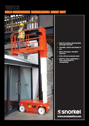 Vertikalna podizna platforma s jednim jarbolom Snorkel TM12