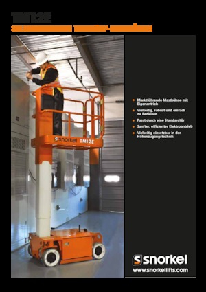 Vertikalna podizna platforma s jednim jarbolom Snorkel TM12E