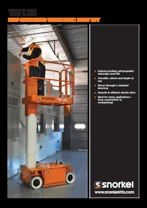 Vertikalna podizna platforma s jednim jarbolom Snorkel TM12E