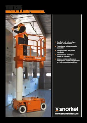 Vertikalna podizna platforma s jednim jarbolom Snorkel TM12E