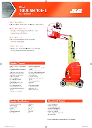 Vertikalna podizna platforma s jednim jarbolom JLG-Toucan Toucan 10E-L