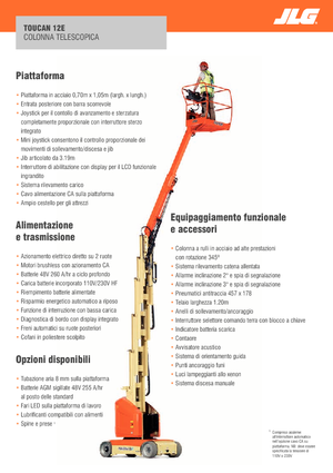 Vertikalna podizna platforma s jednim jarbolom JLG-Toucan Toucan 12E