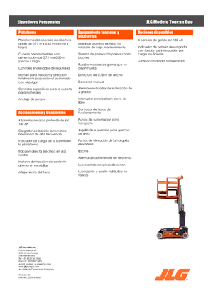 Vertikalna podizna platforma s jednim jarbolom JLG-Toucan Toucan-DUO