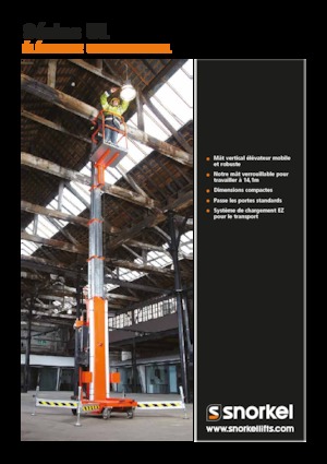 Vertikalna podizna platforma s jednim jarbolom Snorkel UL32