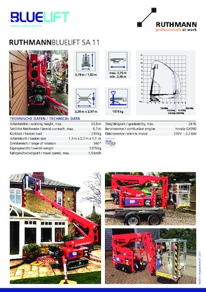 Zglobna podizna platforma na gusjenicama Ruthmann BLUELIFT SA 11
