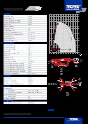 Teleskopska podizna platforma na kotačima TEUPEN LEO25Tplus