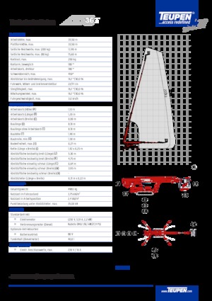 Teleskopska podizna platforma na kotačima TEUPEN LEO36T
