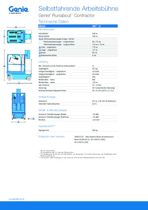 Teleskopska podizna platforma na gusjenicama Genie GRC-12 Runabout