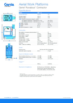 Teleskopska podizna platforma na gusjenicama Genie GRC-12 Runabout