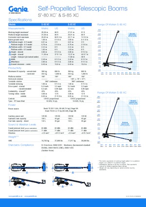 Teleskopska podizna platforma na gusjenicama Genie S-85 XC