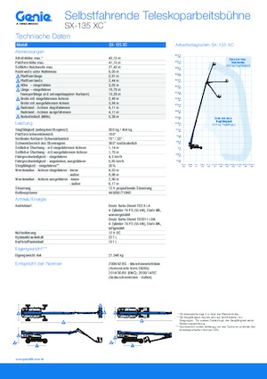 Teleskopska podizna platforma na gusjenicama Genie SX-135 XC