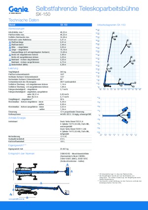 Teleskopska podizna platforma na gusjenicama Genie SX-150