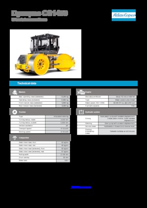 Valjci na tri kotača Dynapac CS 1400