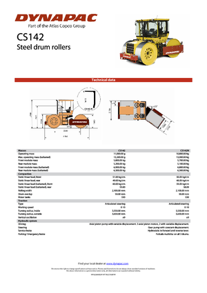Valjci na tri kotača Dynapac CS 142