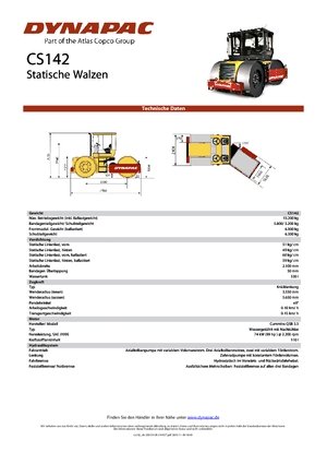 Valjci na tri kotača Dynapac CS 142