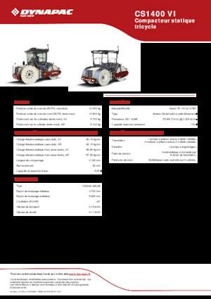 Valjci na tri kotača Dynapac CS1400 VI