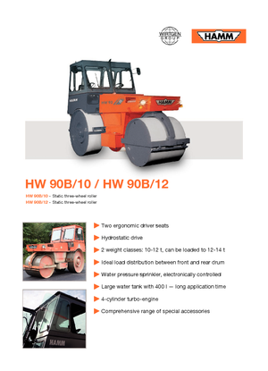 Valjci na tri kotača Hamm HW 90 B/10
