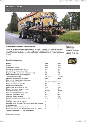 Dizalice za utovar drveta Kronos 4000