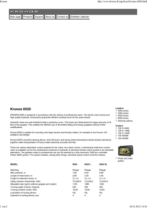 Dizalice za utovar drveta Kronos 6020 L 