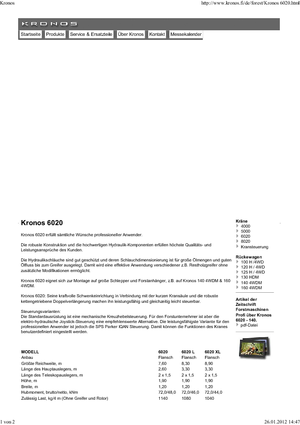 Dizalice za utovar drveta Kronos 6020 XL 