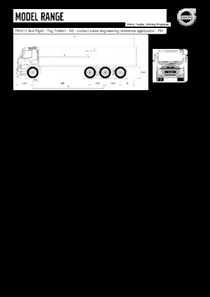 Krute šasije Volvo Trucks FMX11.350 8x4 Rigid - Tag Tridem