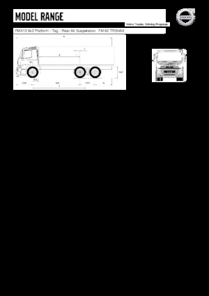 Krute šasije Volvo Trucks FMX13.420 6x2 Platform - Tag