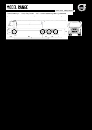 Krute šasije Volvo Trucks FMX13.420 8x4 Rigid - X-High Tag Tridem