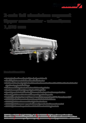 Kiper prikolice / Kiper Poluprikolice Schwarzmüller 2-axle full aluminium segment tipper semitrailer - wheelbase 1,810 mm