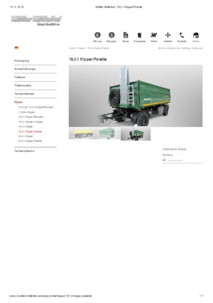Kiper prikolice / Kiper prikolice Müller Mitteltal 24,0 t Kipper/Palette