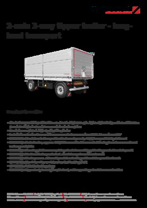 Kiper prikolice / Kiper prikolice Schwarzmüller 2-axle 3-way tipper trailer - building site