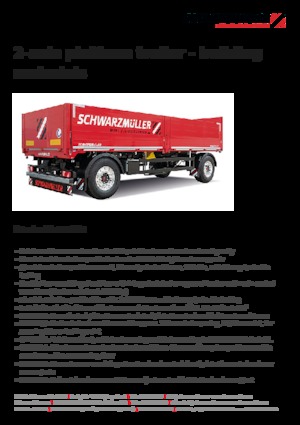 Kiper prikolice / Kiper prikolice Schwarzmüller 2-axle platform trailer - building materials