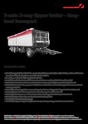 Kiper prikolice / Kiper prikolice Schwarzmüller 3-axle 3-way tipper trailer - long-haul transport