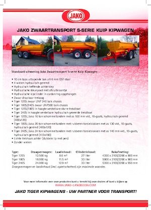 Kiper prikolice Jako Tiger 125S