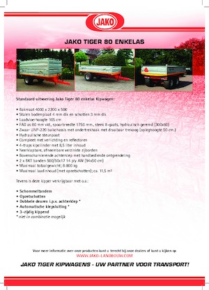 Kiper prikolice Jako Tiger 80