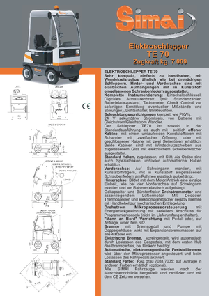 Tegljači za vuču Simai TE 70 ac