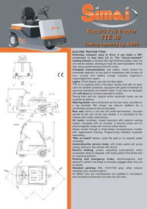Tegljači za vuču Simai TTE 40 ac