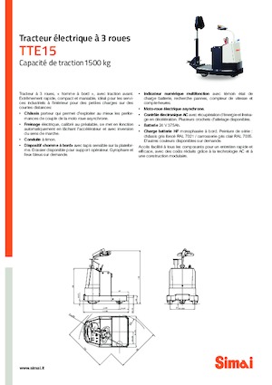 Tegljači za vuču Simai TTE 15