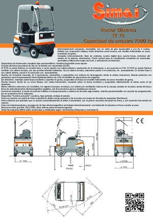 Tegljači za vuču Simai TE 70 ac