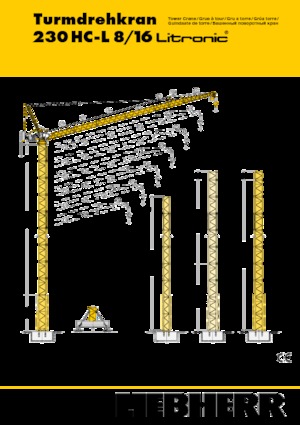 Toranj dizalice - Luffing Boom - Top-slewing Liebherr 230 HC-L 8/16 Litronic