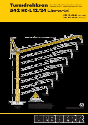 Toranj dizalice - Luffing Boom - Top-slewing Liebherr 542 HC-L 12/24 Litronic
