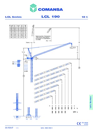 Toranj dizalice - Luffing Boom - Top-slewing Comansa LCL 190