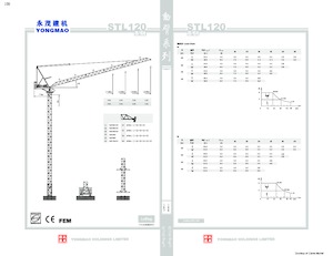 Toranj dizalice - Luffing Boom - Top-slewing Yongmao STL120