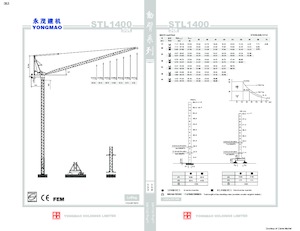Toranj dizalice - Luffing Boom - Top-slewing Yongmao STL1400