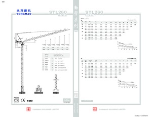 Toranj dizalice - Luffing Boom - Top-slewing Yongmao STL260