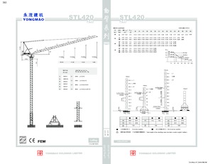 Toranj dizalice - Luffing Boom - Top-slewing Yongmao STL420