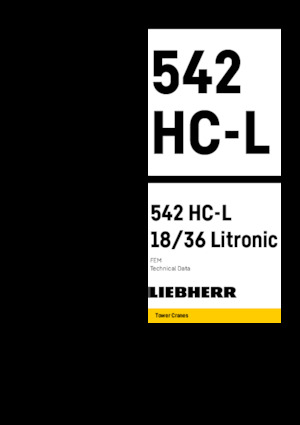 Toranj dizalice - Luffing Boom - Top-slewing Liebherr 542 HC-L 18/36 Litronic