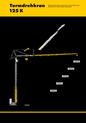 Toranjski kranovi - Grana kolica - Okretanje na dnu Liebherr 125 K