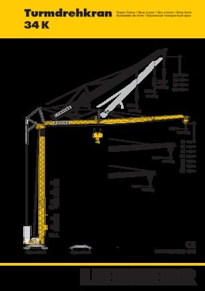 Toranjski kranovi - Grana kolica - Okretanje na dnu Liebherr 34 K 